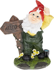 Gnomo Da Giardino Con Cartello